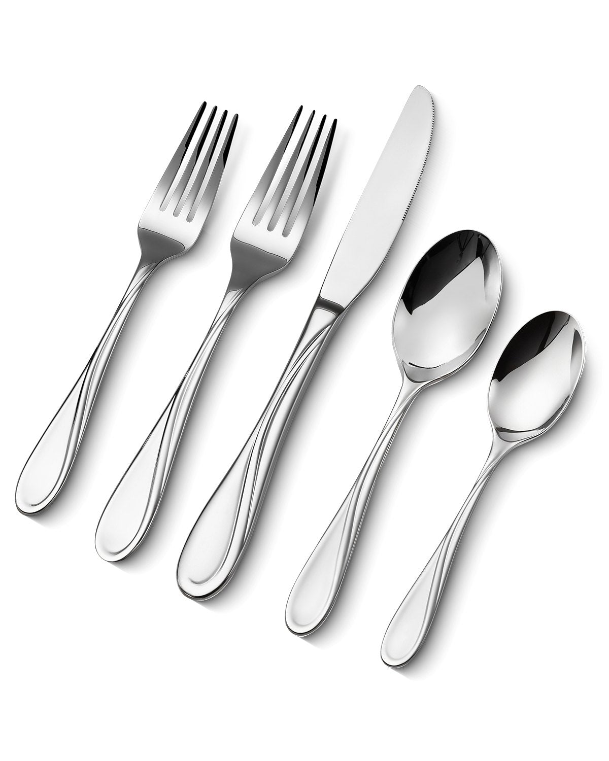 VEVOR 65-Piece Silverware Set, Food-Grade Stainless Steel Flatware Utensils, Mirror Finished Cutlery Set, Dishwasher Safe Eating Tableware for Kitchen Home, Service for 12, Include Knife Fork Spoon - 304BXGCJTZ65LRCMSV0 - view 1