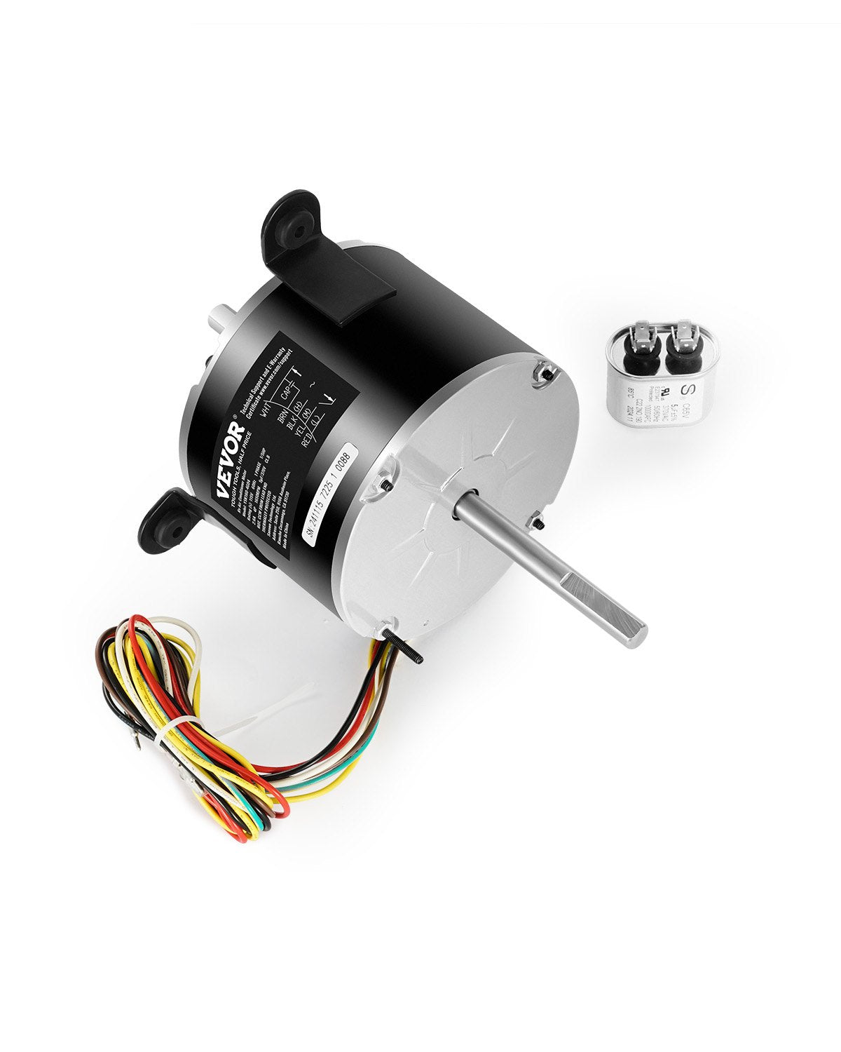 VEVOR 3108706.916 RV AC Fan Motor Compatible with Dometic Brisk Air I Model - Single Phase, 1/5HP AC115V 2.6A 1650 RPM (3 Speeds) - 310XFCKDDJ31DLVGFV1 - view 1