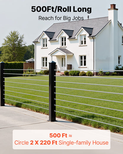 VEVOR 1/8 Inch Wire Rope, 500 ft Length, 316 Stainless Steel Wire Cable with Cutter, 1760 lbs Breaking Strength, 1 x 19 Strands Construction, Steel Cable for Deck Railing System, Garden Trellis - 316BXGGSS150M0001003V0 - view 6