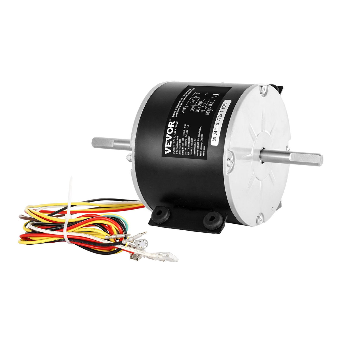 VEVOR 3315332.005 RV AC Fan Motor Replacement Genteq F48AF70A61, Dometic Brisk Air II Fan Motor, Compatible with Dometic Brisk Air II B57915 B59516 B59146 B59186 - 1/4HP AC115V 3A 1650RPM (3 Speeds) - 331XFCKDDJ33J4NQ9V1 - view 10