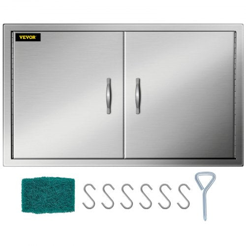 VEVOR Double BBQ Access Doors, 36 x 21 in, Stainless Steel — view 0