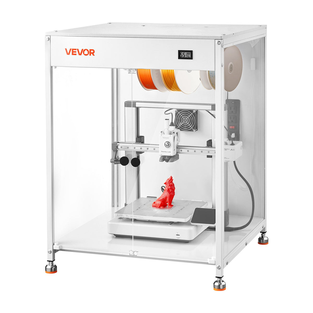 VEVOR 3D Printer Enclosure with Ventilation, Dustproof Waterproof Transparent Acrylic 3D Printer Tent, Constant Temperature Protective Case with LED, Compatible with Bambu Lab, Ender, Neptune, Kobra - 3DDYJZYTWQYTHD4YY001V9 - view 1