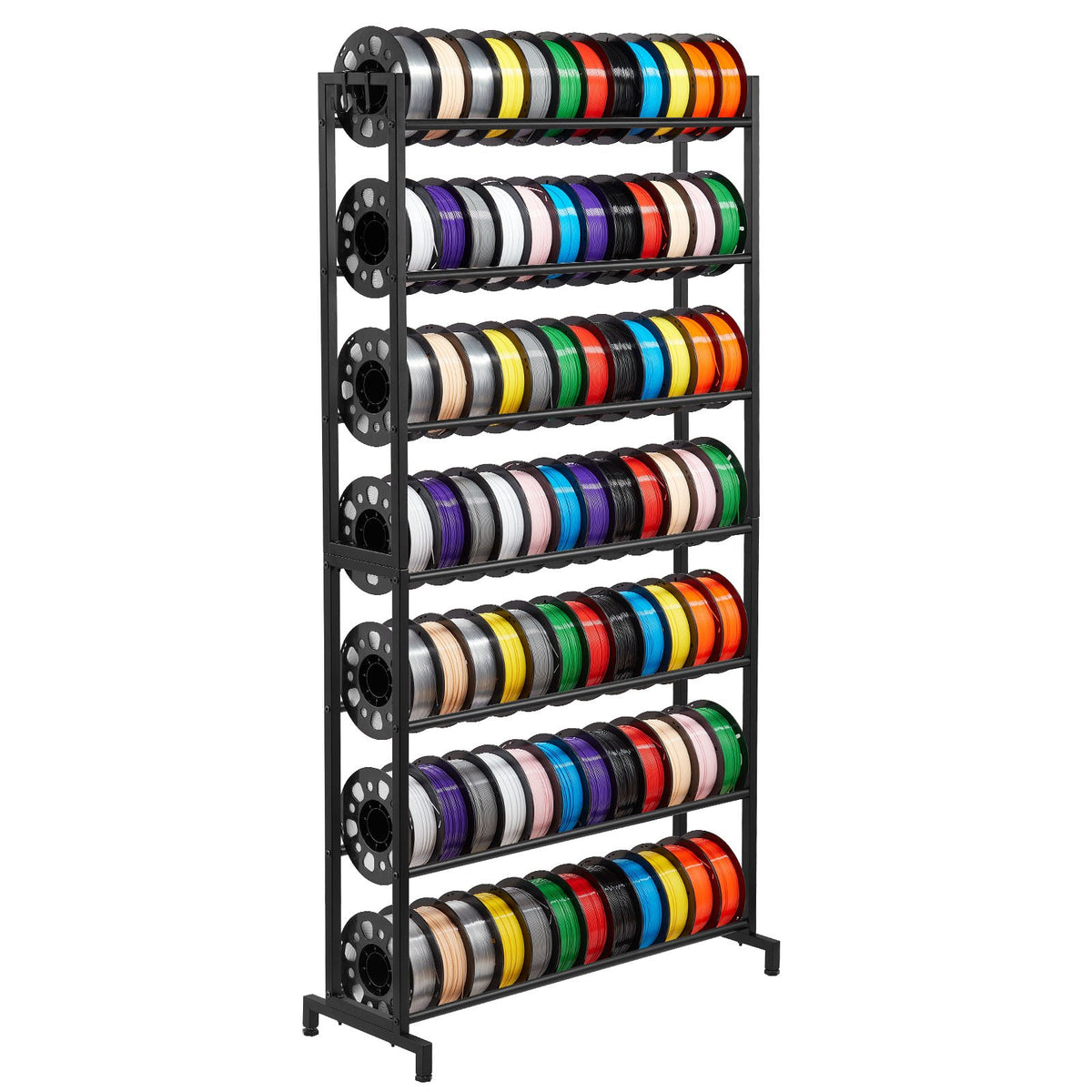 VEVOR 3D Printer Filament Storage Rack, 7 Tier Heavy Duty Storage Shelves for 3D Printing Filaments, Filament Spool Holders Racks for 3D Printing Studio, Home Studio, Office, Workshop (Shelf Only) - 3DDYSNJGDSQC48U3M001V0 - view 10