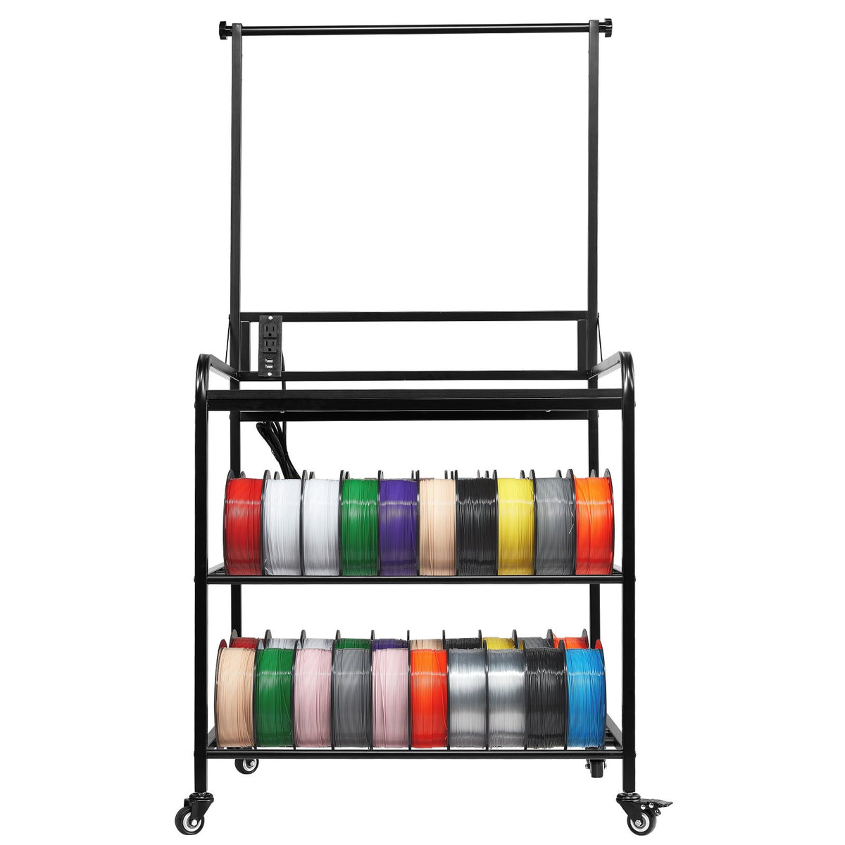 VEVOR 3D Printer Filament Storage Rack, 3-Tier 3D Printer Stand with Filament Storage, Spools Holder Racks Cart with Wheels, Filaments Organzied for 3D Printing Station, Office, Workshop (Shelf Only) - 3DDYSNJYTSSC67KX9001V1 - view 10
