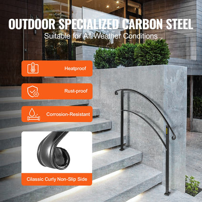 VEVOR Stair Handrails - Select Your Configuration - 3FTHWTYFSBLACK001V0 - view 3