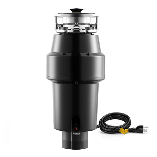 VEVOR Food Waste Garbage Disposal, 1HP 3700RPM DC Motor, Continuous Feed Kitchen Sink Garbage Disposer, 3-Bolt Mount Food Waste Grinding System with Splash Guard & Power Cord for Kitchens - 3LSAZGDLJCLQ13712001V1 - view 1