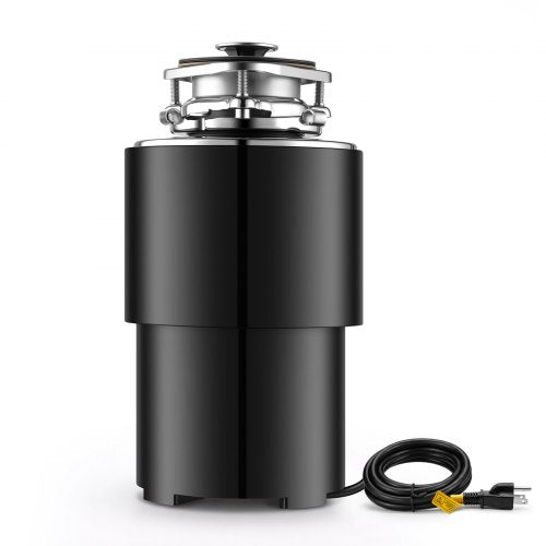VEVOR Food Waste Garbage Disposal, 3/4HP 1500RPM AC Motor, Continuous Feed Kitchen Sink Garbage Disposer, 3-Bolt Mount Food Waste Grinding System with Splash Guard & Power Cord for Kitchens - 3LSAZGDLJCLQPJV5C001V1 - view 2