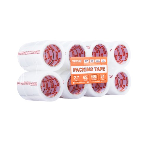 VEVOR Clear Packing Tape, 3 inches Core, 24 Rolls 1.88 Inches x 65 Yards Packing Tape, 2.7 Mil Thick, Heavy Duty Packaging Tape Designed for Moving, Storage and Packing, Shipping and Mailing, Office - 3YCXFXJDTM24NIINWV0 - view 2