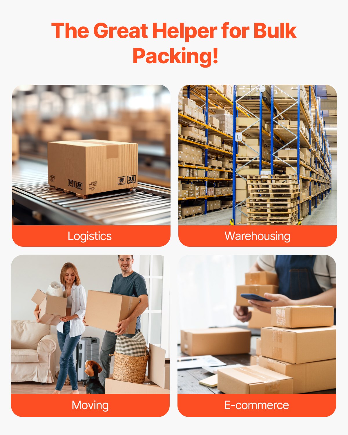 VEVOR Clear Packing Tape, 3 inches Core, 24 Rolls 1.88 Inches x 65 Yards Packing Tape, 2.7 Mil Thick, Heavy Duty Packaging Tape Designed for Moving, Storage and Packing, Shipping and Mailing, Office - 3YCXFXJDTM24NIINWV0 - view 7
