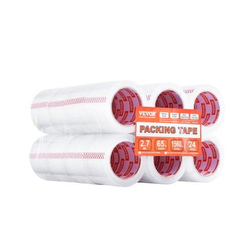 VEVOR Clear Packing Tape, 3 inches Core, 24 Rolls 3 Inches x 65 Yards Packing Tape, 2.7 Mil Thick, Heavy Duty Packaging Tape Designed for Moving, Storage and Packing, Shipping and Mailing, Office - 3YCXFXJDTM24YMKX1V0 - view 2