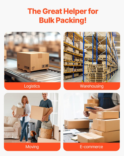 VEVOR Clear Packing Tape, 3 inches Core, 24 Rolls 3 Inches x 65 Yards Packing Tape, 2.7 Mil Thick, Heavy Duty Packaging Tape Designed for Moving, Storage and Packing, Shipping and Mailing, Office - 3YCXFXJDTM24YMKX1V0 - view 7