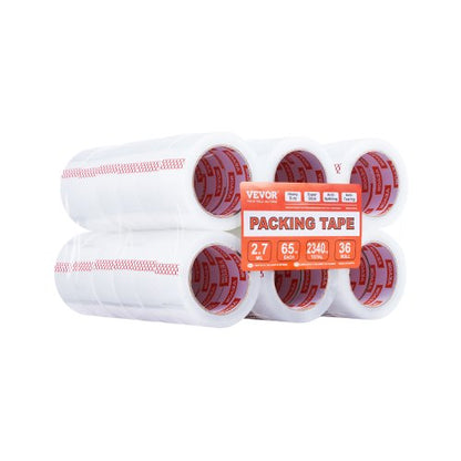VEVOR Clear Packing Tape, 3 inches Core, 36 Rolls 1.88 Inches x 65 Yards Packing Tape, 2.7 Mil Thick, Heavy Duty Packaging Tape Designed for Moving, Storage and Packing, Shipping and Mailing, Office - 3YCXFXJDTM36O582DV0 - view 2