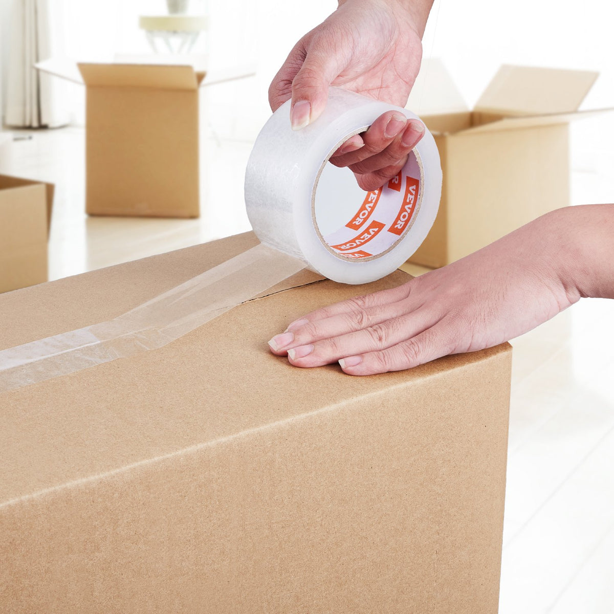 VEVOR Clear Packing Tape, 3 inches Core, 36 Rolls 1.88 Inches x 65 Yards Packing Tape, 2.7 Mil Thick, Heavy Duty Packaging Tape Designed for Moving, Storage and Packing, Shipping and Mailing, Office - 3YCXFXJDTM36O582DV0 - view 9