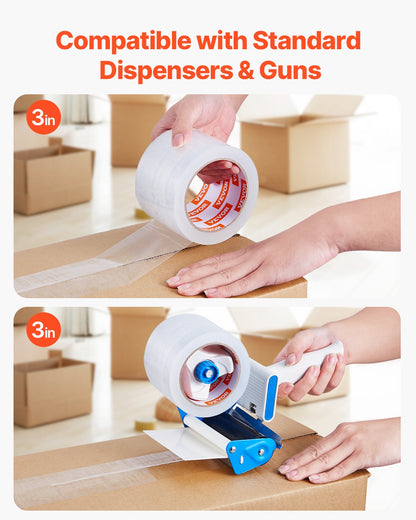 VEVOR Clear Packing Tape, 3 inches Core, 6 Rolls 3 Inches x 65 Yards Packing Tapes, 2.7 Mil Thick, Heavy Duty Packaging Tape Designed for Moving, Storage and Packing, Shipping and Mailing, Office - 3YCXFXJDTM6GBQG7PV0 - view 6
