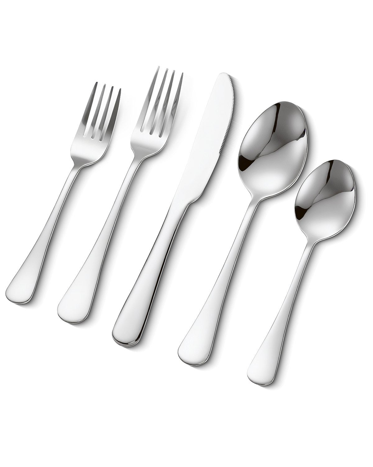 VEVOR 30-Piece Silverware Set, Food-Grade Stainless Steel Flatware Utensils, Mirror Finished Cutlery Set, Dishwasher Safe Eating Tableware for Kitchen Home, Service for 6, Include Knife Fork Spoon - 430BXGCJTZBXZMV36V0 - view 1