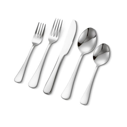 VEVOR 30-Piece Silverware Set, Food-Grade Stainless Steel Flatware Utensils, Mirror Finished Cutlery Set, Dishwasher Safe Eating Tableware for Kitchen Home, Service for 6, Include Knife Fork Spoon - 430BXGCJTZBXZMV36V0 - view 2