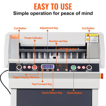 VEVOR Electric Paper Cutters - Select Your Configuration - 450VS+切纸机-V110 - view 3