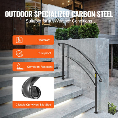 VEVOR Stair Handrails - Select Your Configuration - 4FTHWTYFSBLACK001V0 - view 3