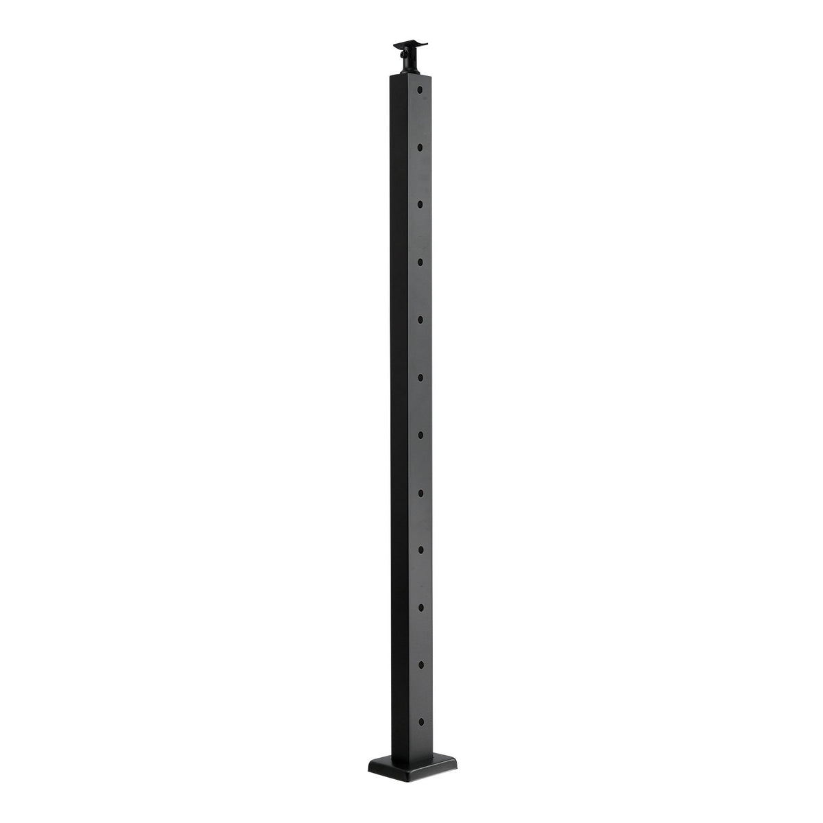 VEVOR 4-Pack Cable Railing Post, 42x1x2 In Horizontal-Hole Deck Railing Post with Pre-Drilled Holes, Stainless Steel Cable Rail Post with Horizontal and Curved Bracket, Black, 4JZLGZXHS106REP67001V0 - 4JZLGZXHS106REP67001V0 - view 10