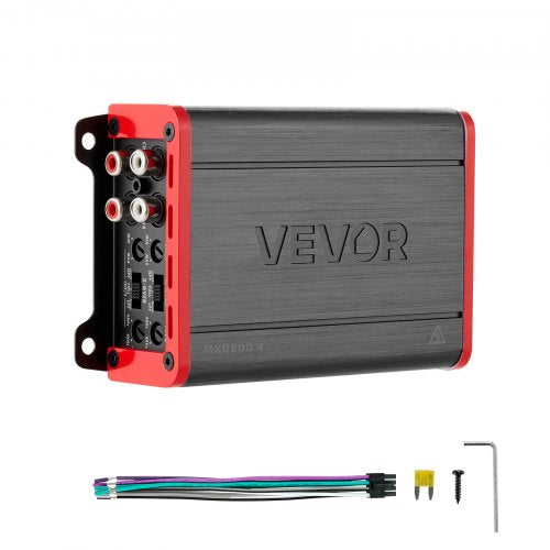 VEVOR 4 Channel Car Audio Amplifier 2 Ohm Stable Bridgeable Class D Full Range Amp Max Power 4 x 120W @ 4 Ohm / 4 x 200W @ 2 Ohm for Car SUV Truck Off-Road - 4TDDL4X100WRWVLBS001V9 - view 2