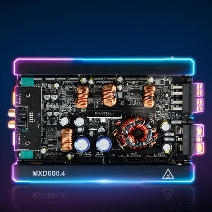 VEVOR 4 Channel Car Audio Amplifier 2 Ohm Stable Bridgeable Class D Full Range Amp Max Power 4 x 420W @ 4 Ohm / 4 x 600W @ 2 Ohm for Car SUV Truck Off-Road - 4TDDL4X300WRKT1RV001V9 - view 9