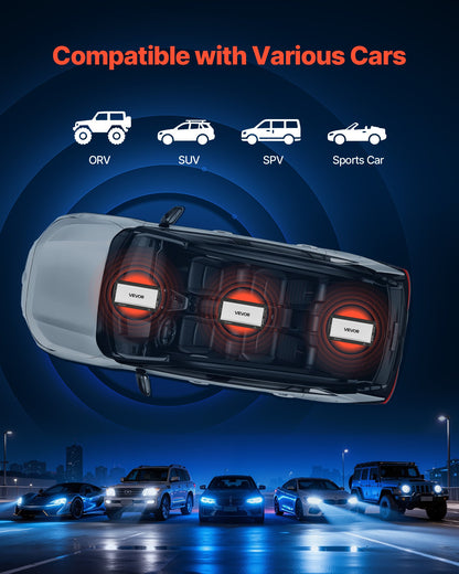 VEVOR 4 Channel Car Audio Amplifier 2 Ohm Stable Bridgeable Class D Full Range Amp Max Power 4 x 500W @ 4 Ohm / 4 x 1000W @ 2 Ohm for Car SUV Truck Off-Road - 4TDDL4X500WRFRT2Y001V9 - view 7