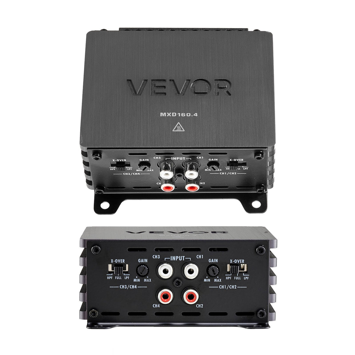 VEVOR 4 Channel Car Audio Amplifier 2 Ohm Stable Bridgeable Class D Full Range Amp Max Power 4 x 110W @ 4 Ohm / 4 x 160W @ 2 Ohm for Car SUV Truck Off-Road - 4TDDL4X80WRM9NB6L001V9 - view 1