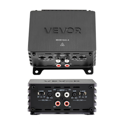 VEVOR 4 Channel Car Audio Amplifier 2 Ohm Stable Bridgeable Class D Full Range Amp Max Power 4 x 110W @ 4 Ohm / 4 x 160W @ 2 Ohm for Car SUV Truck Off-Road - 4TDDL4X80WRM9NB6L001V9 - view 1