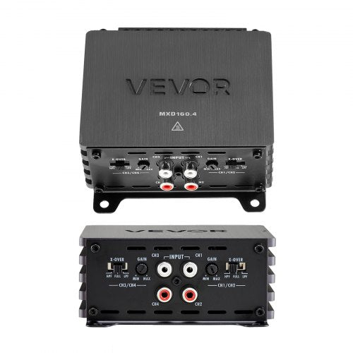 VEVOR 4 Channel Car Audio Amplifier 2 Ohm Stable Bridgeable Class D Full Range Amp Max Power 4 x 110W @ 4 Ohm / 4 x 160W @ 2 Ohm for Car SUV Truck Off-Road - 4TDDL4X80WRM9NB6L001V9 - view 2