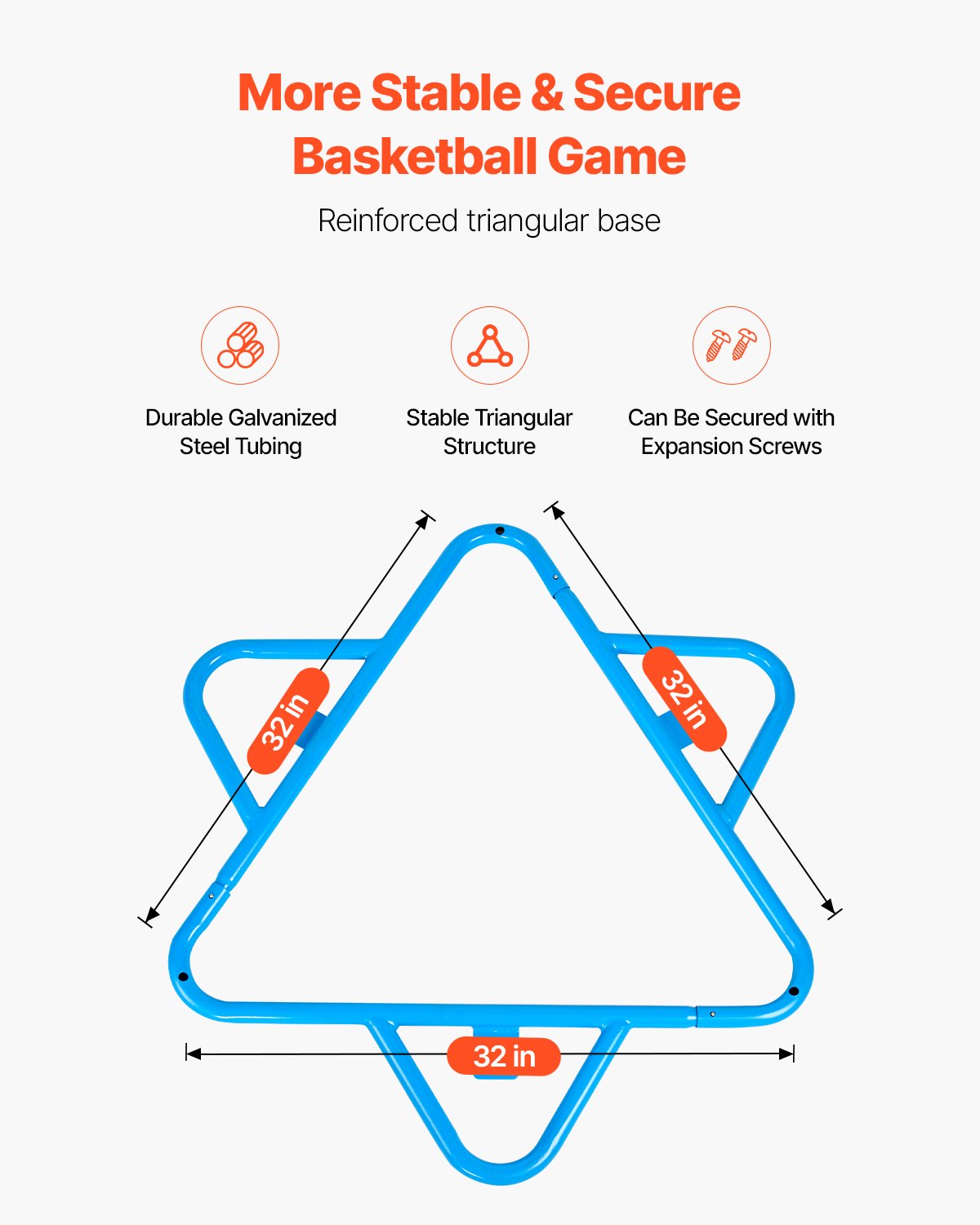VEVOR Kids Basketball Hoop, 4-Hoop Child Basketball Hoops, Portable Basketball Stand with Adjustable Heights and 3 Balls, Indoor and Outdoor Basketball Toy Set for Children of All Ages, Boys & Girls - 4TLQJ140CM00DEUB5V0 - view 4