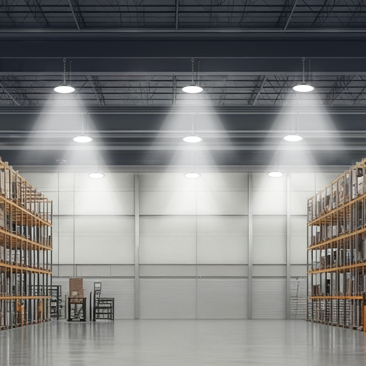 VEVOR 6 Pack LED High Bay Lights, 5000K 150W 21000LM Super Bright UFO LED Warehouse Shop Lights, IP65 Waterproof, 100-277V Wide Voltage for Warehouse Workshop Factory Gym Garage Barn, Black - 5000KHWD6PCSCUCHV001V1 - view 9