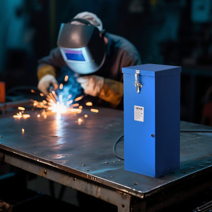 VEVOR Portable Welding Rod Oven, 50LBS Capacity Electrodes Drying Oven 420W 120V, 300℉ Fast Heating Welding Rods Dryer for 18-inch Stick Electrodes - with Easy-to-Carry Handle & Safety Locking Latch - 50BFXLSDHTHGYR2XK001V9 - view 9