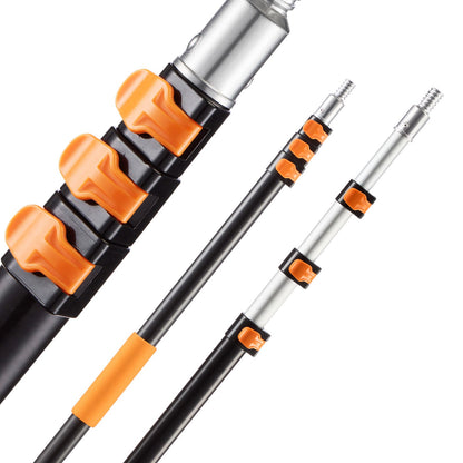 VEVOR Telescopic Extension Pole, 3.8-12 FT Multi-Purpose Extendable Pole, Sturdy Aluminum Alloy Paint Pole Extension with Flip-Lock Design, High Reach Roller Stick for Painting, Dusting and Cleaning - 512YCYZGJS00LBY7J001V0 - view 10