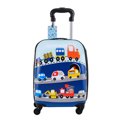 VEVOR Kids Luggage Set, 5 Piece, 18 Inch Hardside Rolling Wheels Suitcase with Backpack & U-shape Pillow, Truck Kids Carry on Luggage Set, Holiday Birthday Gift for Girls Boys, Airline Approved - 5JTETXLX5PCSL7TXG001V0 - view 10