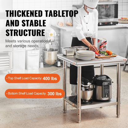 VEVOR Commercial Worktables - Select Your Configuration - 60X76X80CFGZTTZT1V0 - view 3