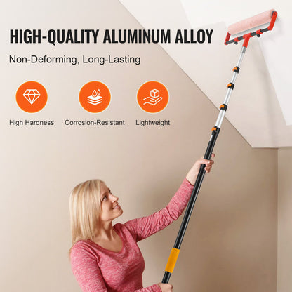 VEVOR Telescoping Pole, 6 to 24 FT Pole, Extension Multi-Purpose Pole, Sturdy Aluminum Alloy Paint Extendable Pole with Flip-Lock Design, Telescopic Pole for Painting, Dusting and Cleaning - 624YCGTYZGJSJ2D0SV0 - view 4