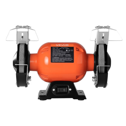VEVOR Bench Grinder, 6-inch Single Speed Bench Grinder, 1750RPM Low-Speed Table Grinders with 250W 2A Induction Motor, 36/60-Grit Grinding Wheels & Adjustable Tool Rest for Precise Sharpening Grinding - 6INCHTSMCDS668HQS001V1 - view 10