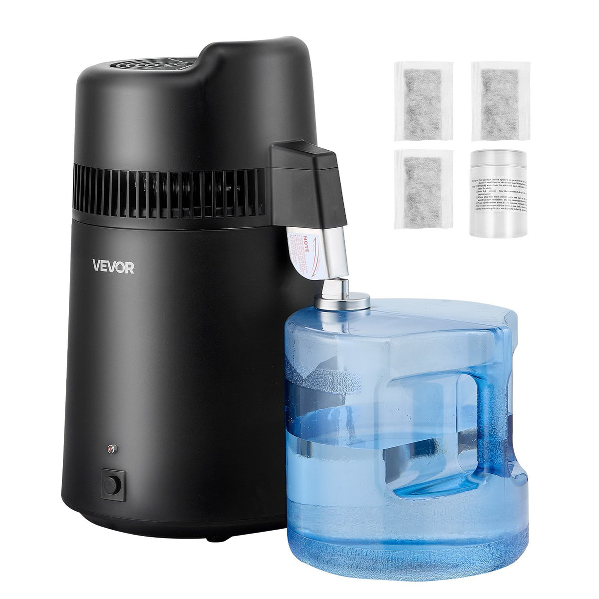 VEVOR Water Distiller, 6L 1.6 Gallon Larger Pure Water Purifier Filter For Home Table Countertop, 900W Plastic Distilled Maker, Stainless Steel Interior Drinking Machine to Make Clean Waters, Black - 6LZLSJHS6L13DEMXU001V1 - view 10