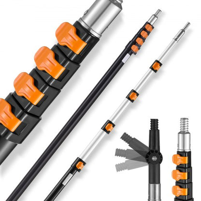 VEVOR Telescoping Pole, 7 to 30 FT Pole, Extension Multi-Purpose Pole, Sturdy Aluminum Alloy Paint Extendable Pole with Flip-Lock Design, Telescopic Pole for Painting, Dusting and Cleaning - 730YCGTYZGJSPFZ03V0 - view 2