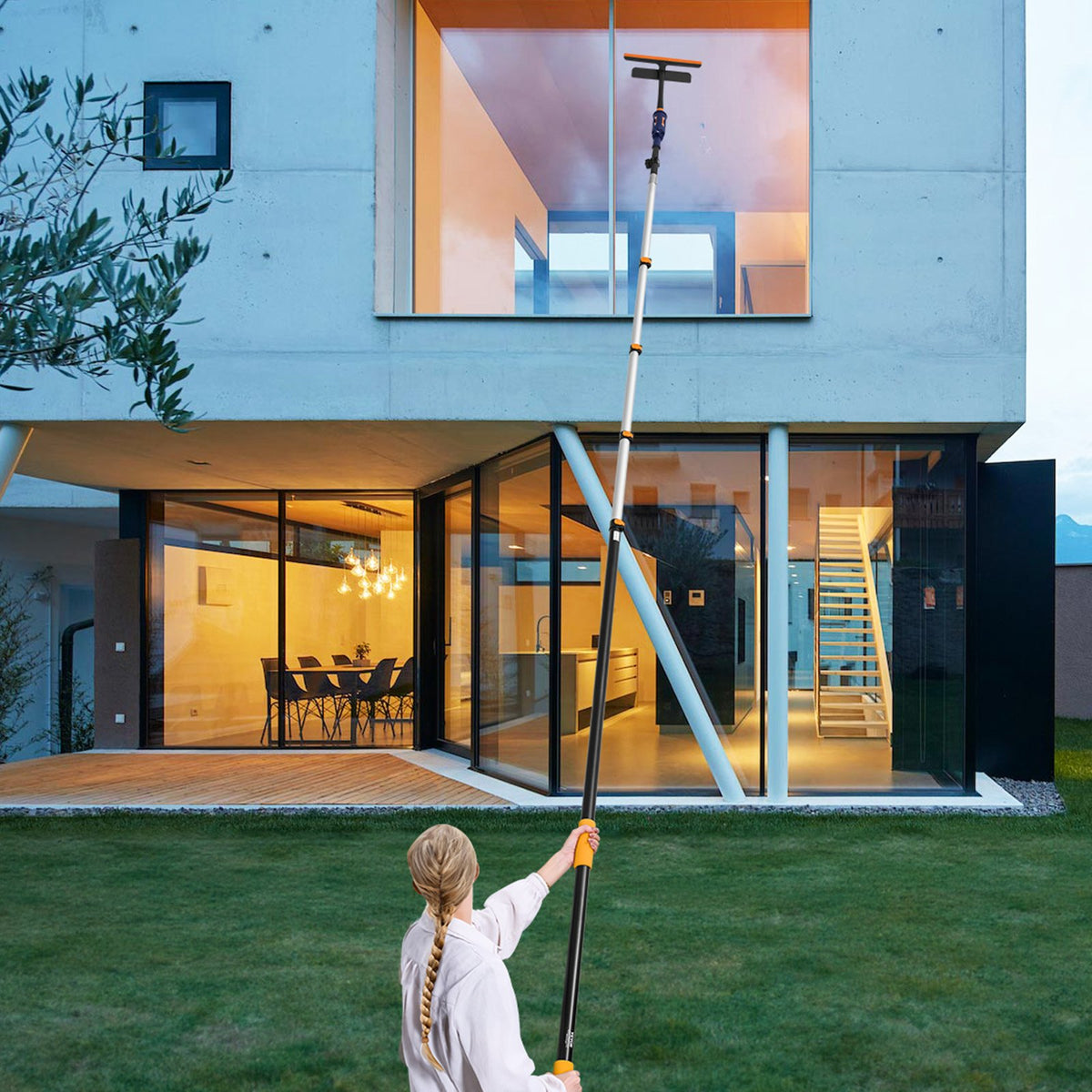 VEVOR Telescoping Pole, 7 to 30 FT Pole, Extension Multi-Purpose Pole, Sturdy Aluminum Alloy Paint Extendable Pole with Flip-Lock Design, Telescopic Pole for Painting, Dusting and Cleaning - 730YCGTYZGJSPFZ03V0 - view 9