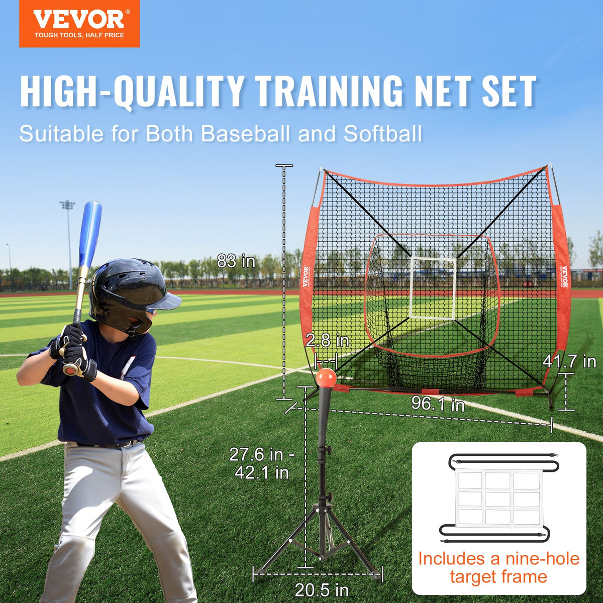 VEVOR Baseball Practice Net - Select Your Configuration - 77YCDPJXLW77KXG8YV0 - view 2