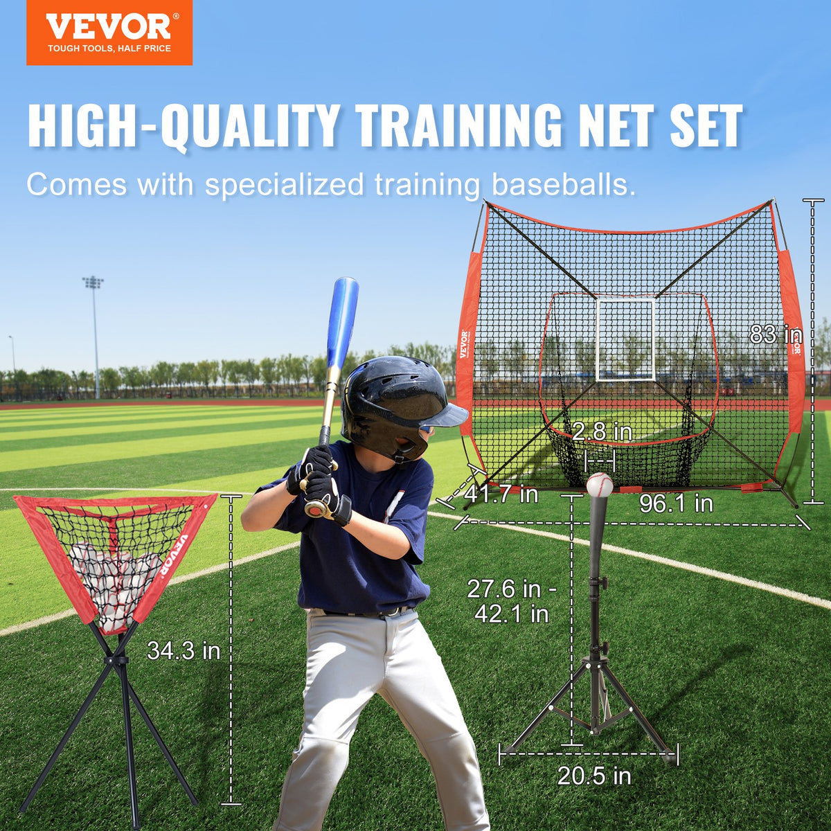 VEVOR Baseball Practice Net - Select Your Configuration - 77YCDPJXLW77Z9CFSV0 - view 2