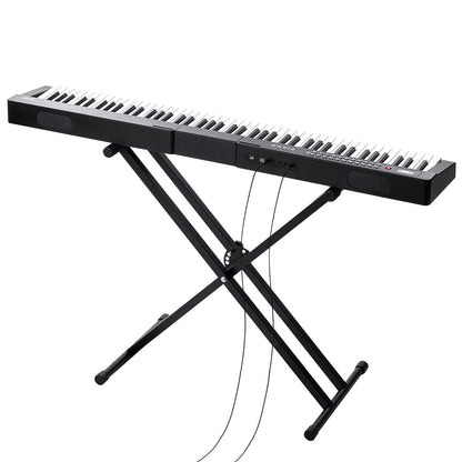 VEVOR 88 Key Digital Piano Keyboard, Semi Weighted Keys, Full Size Electric Keyboard Piano Set with Adjustable Stand Built-In Speakers Sustain Pedal Headphones, Bluetooth MIDI USB for Beginners - 88JBPZSMGQ88N6BDSV1 - view 10