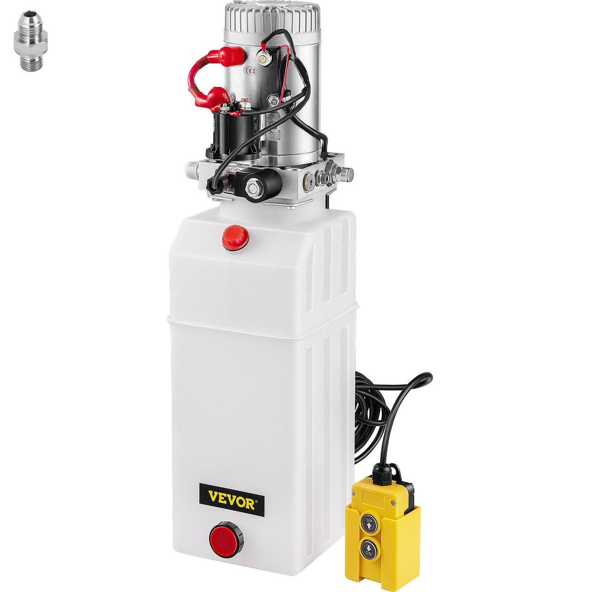 VEVOR Hydraulic Power Unit 8 Quart Hydraulic Pump Single Acting Hydraulic Pump for Dump Trailer Car Lifting 12V DC (Plastic, Single Acting Hydraulic Power Unit) - 8LCZYYBSLDZY00001V0 - view 1