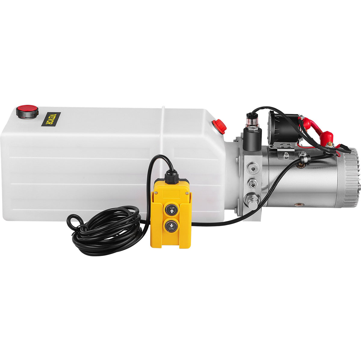 VEVOR Hydraulic Power Unit 8 Quart Hydraulic Pump Single Acting Hydraulic Pump for Dump Trailer Car Lifting 12V DC (Plastic, Single Acting Hydraulic Power Unit) - 8LCZYYBSLDZY00001V0 - view 10
