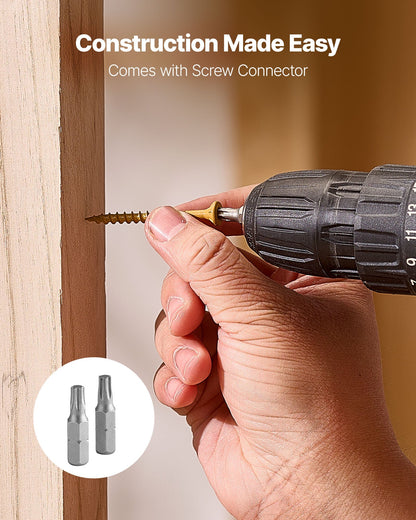 VEVOR Wood Screws 350 PCS, #8 x 2-Inch Anti-Rust Coated, Exterior Deck Screw Torx/T25 Star Drive, Metal Rust-Resistant Outdoor Decking Screws with 2 Screw Connectors, for Decking Fencing Framing - 8MLD300400G3PZIFN001V0 - view 7