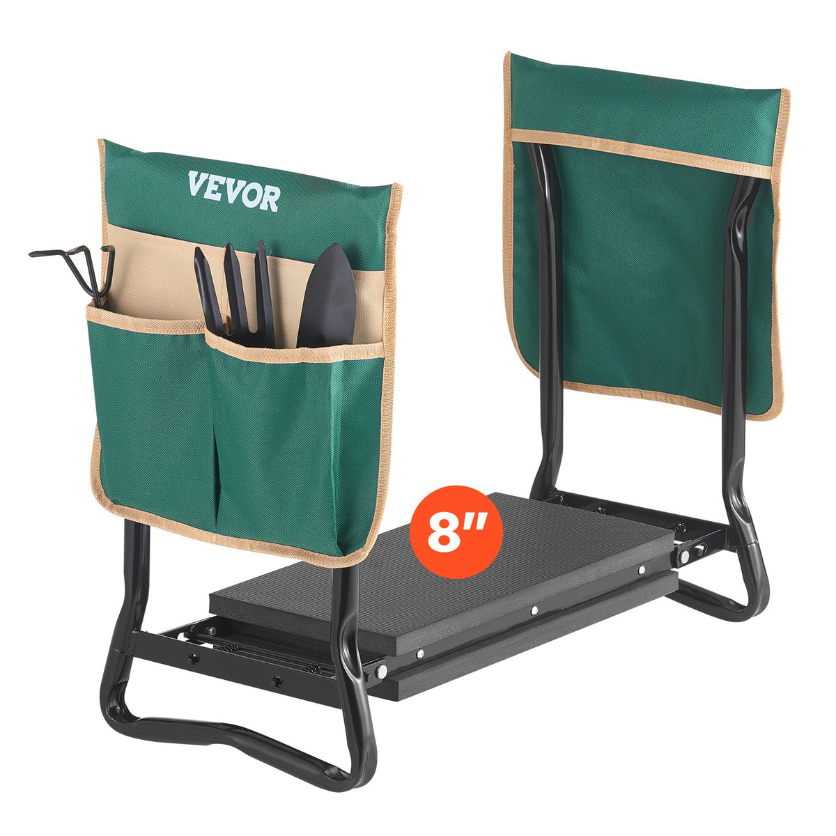 VEVOR Garden Kneeler and Seat, 8 in Wide Kneeling Pad, Heavy Duty Garden Kneeling Stool, Folding Garden Seat with 2 Tool Bags, Relieve Knee & Back Pain, Portable Garden Bench for Women Grandparents - 8YCGDJL60314HJQ2C003V0 - view 1