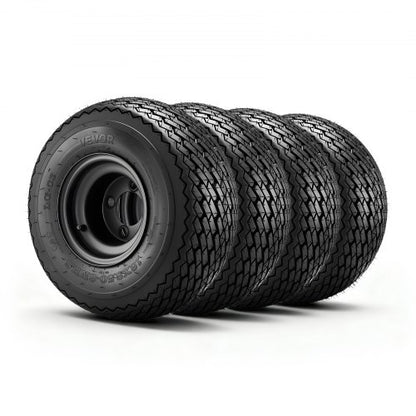 VEVOR Golf Cart Wheels, 8" 18x8.50-8 Black Steel Golf Cart Tires and Wheels Combo (Set of 4) Fit Club Car, EZGO, Yamaha, 4 Ply Rubber 4-Lug Lawn Mower Tires & Rims Assembly, 800 lbs Load, All-Terrain - 8YCLZ8INCH4PAPOK2001V0 - view 2