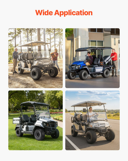 VEVOR Golf Cart Wheels, 8" 18x8.50-8 Black Steel Golf Cart Tires and Wheels Combo (Set of 4) Fit Club Car, EZGO, Yamaha, 4 Ply Rubber 4-Lug Lawn Mower Tires & Rims Assembly, 800 lbs Load, All-Terrain - 8YCLZ8INCH4PAPOK2001V0 - view 8