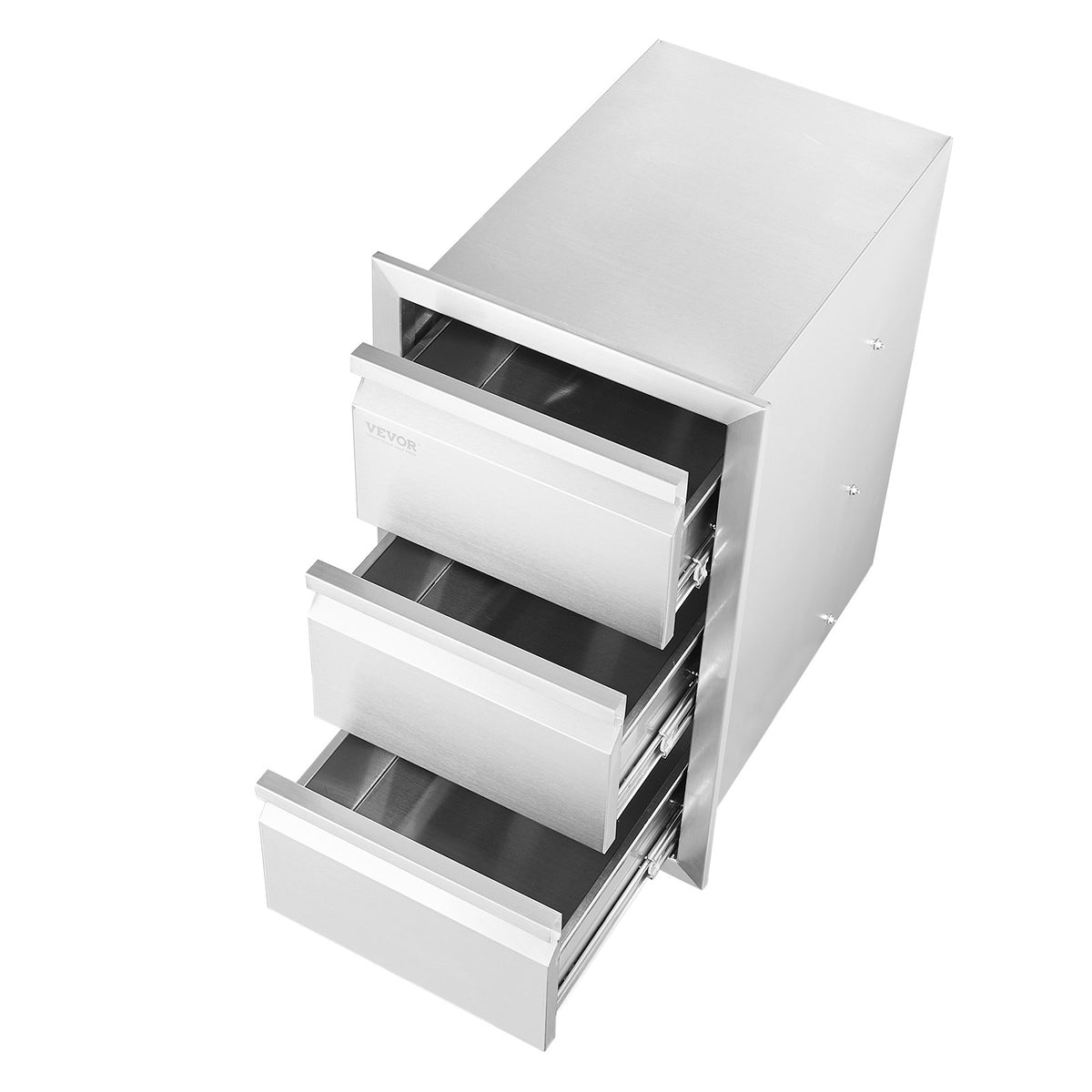 VEVOR Outdoor Kitchen Triple Drawers, 15 in Wide, Stainless Steel — view 10